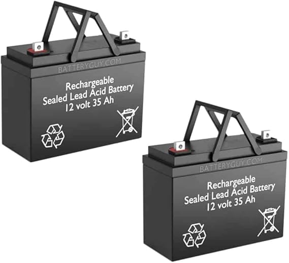 BatteryGuy Rechargeable Sealed Lead Acid Battery - (Qty of 2)