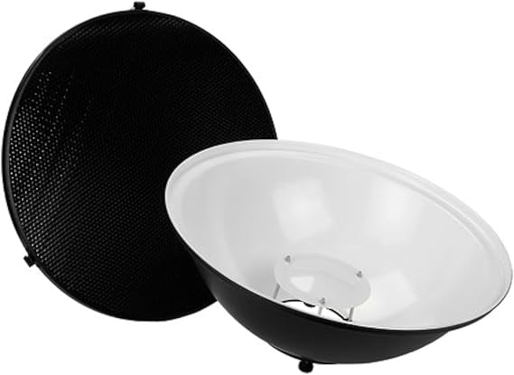Fotodiox Pro Beauty Dish 18" Kit with Honeycomb Grid and Speedring for Bowens Gemini Standard, R, RX Strobe and more