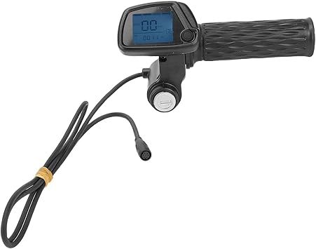 Throttle Integrated Display, LCD Twist Throttle with Real Time Cycling Data, Replacement for Tuttio Soleil 01 and Kugoo Wish 01 Electric Dirt Bikes