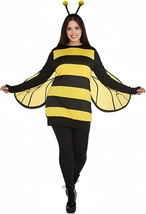 XXLOG Bumble Bee Costume for Women Funny Animal Christmas Costumes Adult with Headband Wings