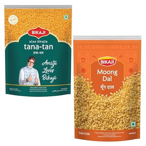 Bikaji Tana-Tan Aloo Bhujia 400g & Moong Dal 400g Combo