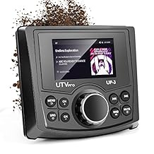 Powersports UTV Stereo AM/FM with Bluetooth Streaming 3 Zone, Compatible to Rear View Camera, External Amplifier Switch on/Off
