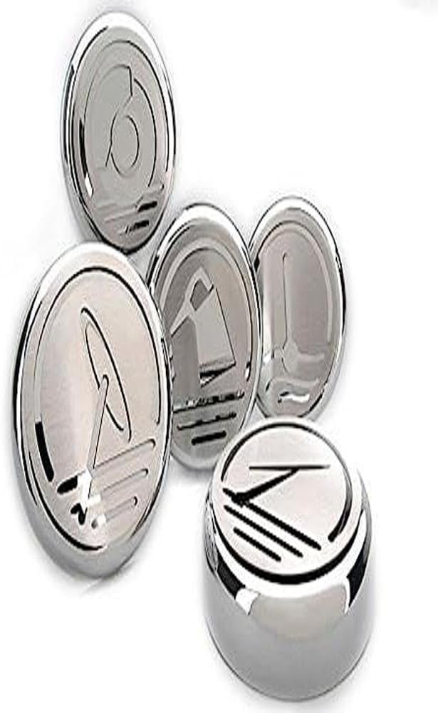 American Car Craft 043046 Chrome Cap Cover Set, 5 Piece Executive Series Automatic