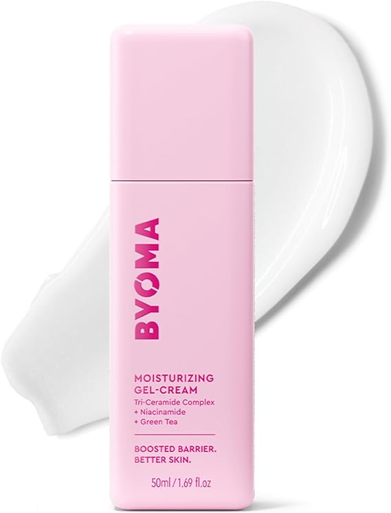 BYOMA Moisturising Gel Cream, Lightweight Oil Free Daily Moisturiser (50ml) | Barrier Repair Formula with Tri-Ceramide and Niacinamide - Hydrates and Improves Skin Texture, for All Skin Types