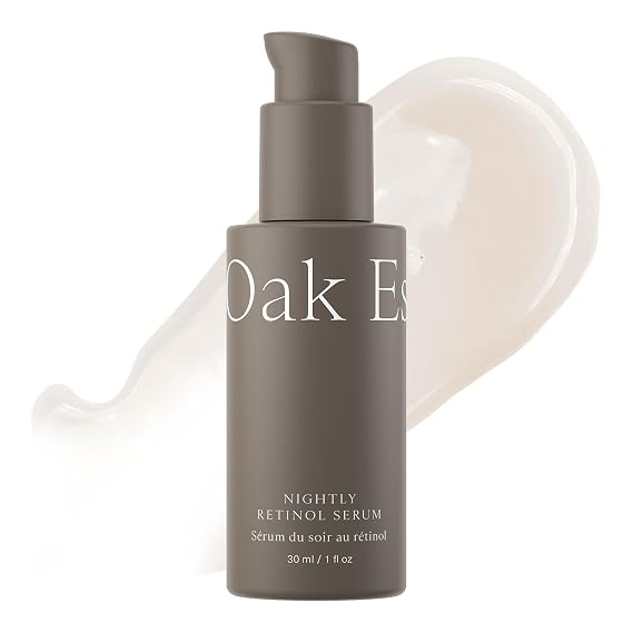 Oak Essentials Nightly Retinol Serum, Anti-Aging Face Serum, 1 fl oz