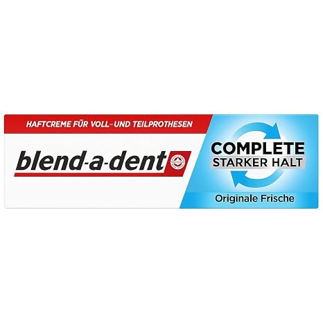 Complete Adhesive Cream, 47 g | Strong hold and comfortable wearing comfort for dentures, original freshness