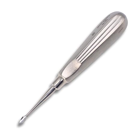 B MED INSTRUMENTS Dental Spade Elevator #60 Straight Concave - Bernard Root Tip Extraction Luxating Instrument - Premium Stainless Steel, Autoclavable