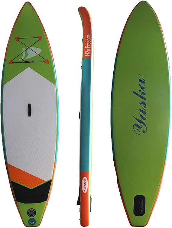 Inflatable Paddle Board All Skill Level Premium Inflatable Paddleboard Stand Inflatable Standing Paddle Board for Adults & Youth Color: Green, Size: 12 x 30 x 10 cm