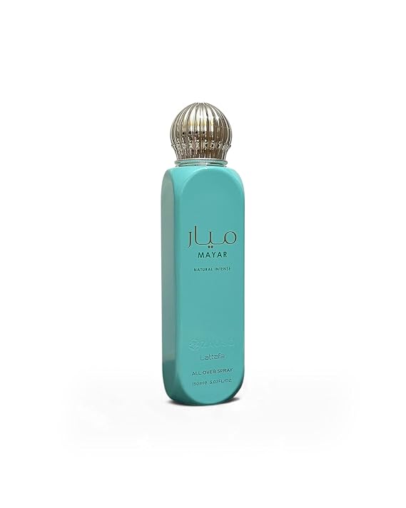 Lattafa Mayar Natural Intense Fruity, Aquatic, Floral, Musky All Over Spray Long-Lasting Fragrance for Women, 5.07 Ounce / 150 ml