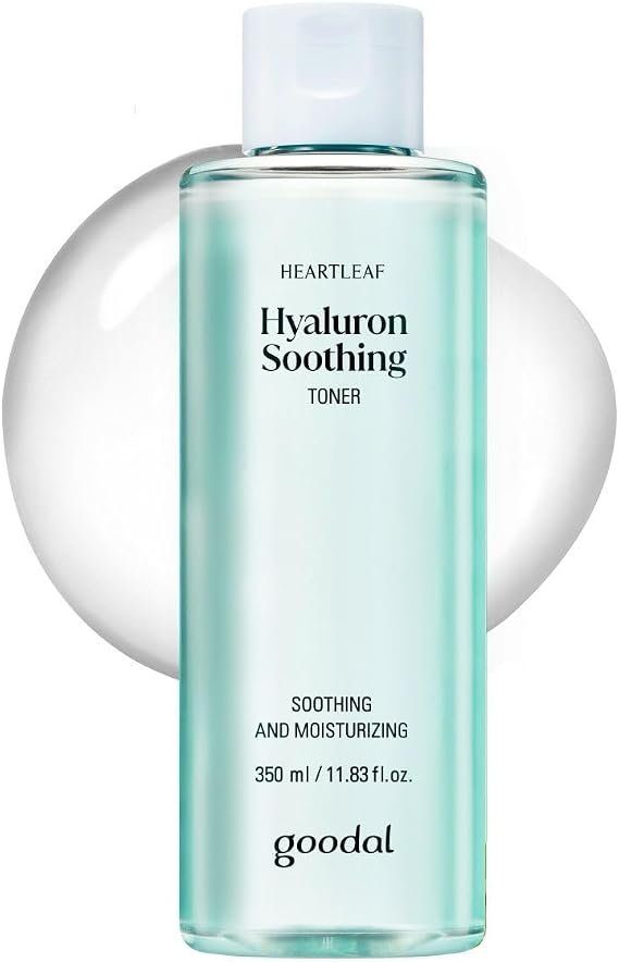 GOODAL Heartleaf Hyaluron Soothing Toner - Trouble Care, Soothing, Moisturizing, Hydrating, Calming Skin, Instant Cooling, Hyaluronic Acid, Safe for Sensitive Skin, Korean Skincare (11.83 fl.oz.)