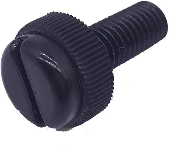 Wkooa Nylon Thumb Screws Knurl Head Slotted Plastic Fasteners Black Pack 100 - M3x10