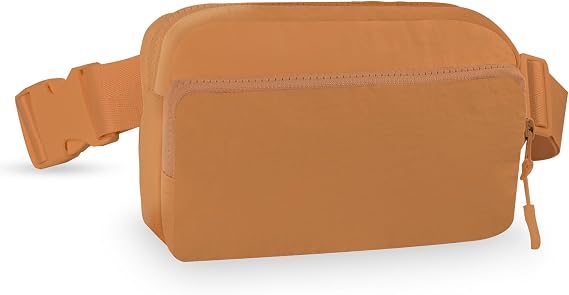 Brown Fanny Pack Fashion Belt Bag Travel Crossbody Bags for Women Waist Pouch Lightweight with Adjustable Strap