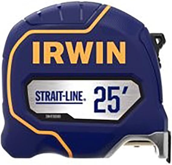 Irwin Tools IRWIN Strait-LINE Tape Measure, 25 ft, Includes Retraction Control, for All Your Measuring Needs (IWHT39393S)