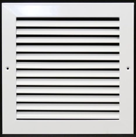 HVAC Premium 10'' X 10'' Aluminum Return Grille - Easy Air Flow - Linear Bar Grilles [Outer Dimensions: 11.875 X 11.875]