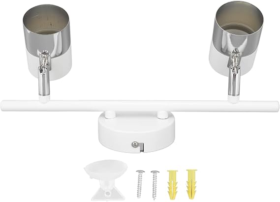 Truck Light Kit 2 Head 13.6" Length 2 Light Track Lighting Kit for GU10 Bulbs, White 85‑265V