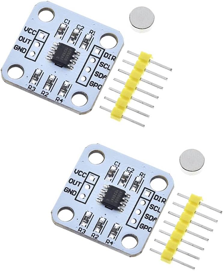 2pcs AS5600 Magnetic Encoder Magnetic Inductive Angle Measurement Sensor Module 12-Bit High Precision