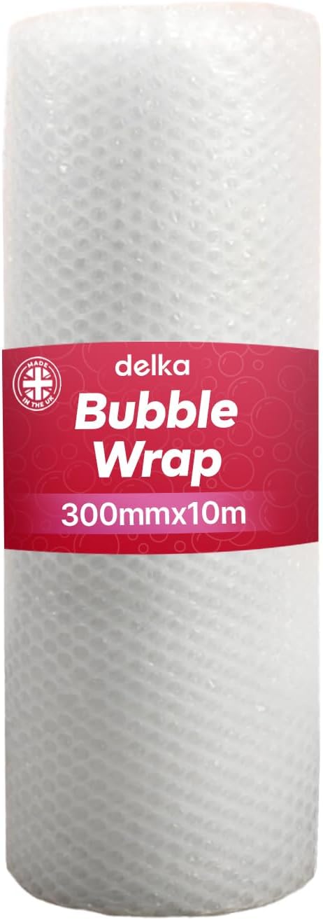 delka Bubble Wrap Premium Quality Material for Fragile Items, Moving, Storage & Shipping, Environmentally Friendly and Cost Effective (300mm x 10m)