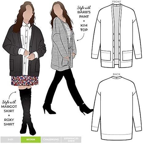 Style Arc Sewing Pattern - Sabel Boyfriend Cardi (Sizes 04-16)