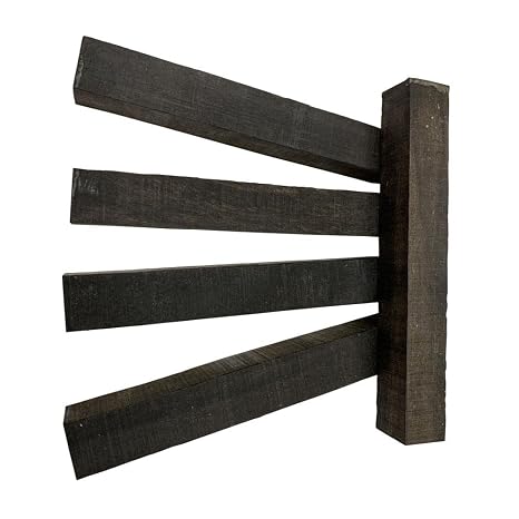 Pack of 10, Gaboon Ebony Pen Blanks 3/4" x 3/4" x 4" by Exotic Wood Zone