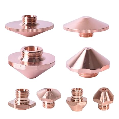 Startnow O.D.25mm Fiber Laser Nozzle EBM Hight 10.5mm Nozzle TRU EAA Single Layers Member with Steps Inside for Laser Cutting High Pressure Nozzles (1PC TRU-EAA, Caliber 1.0mm)