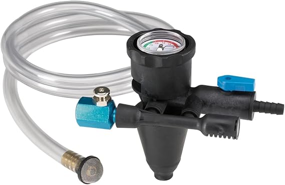 UView 550500 Airlift II Cooling System Refiller, Fast Airlock Elimination, Leak Detection Under Vacuum, Push-Button Valve, Universal Cone Adapter, Efficient Refilling, Heater Core Inclusion