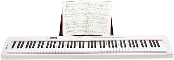 electronic-keyboards Drumpad Electronic Piano Digital Synthesizer Professional Adults Electronic Synthesizer Keyboard (Color : White)