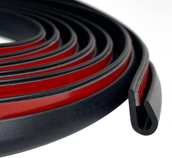 Rubber Edge Trim Black, Fit for 0.15" Edge, 10Ft