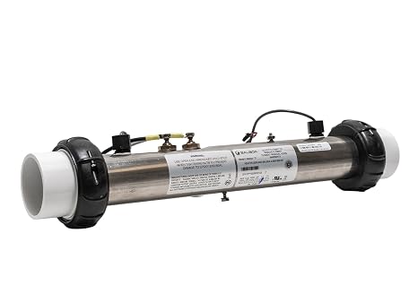 Balboa Heater Assembly 58104R16, 4.0KW 220V Spa Heater Tube with M7 Sensors, 15 Inch Stainless Steel Hot Tub Heater Replacement for Compatible Balboa Systems