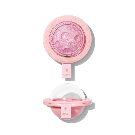 SHEGLAM Lunar Glow Highlighter Face Highlighter Multichrome Glitter Shimmer Highlighter Makeup Eye Face Body Highlighter Illuminator, Silky Creamy Eyeshadow-Heart Galaxy
