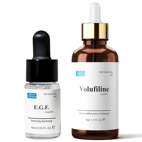 Volufiline 1.7 fl. oz. + EGF 0.33 fl. oz. Skin Revive Set Cosmetic Duo for Smooth, Voluminous Skin