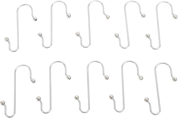 Syrisora S Shape Hooks Christmas Ornament,100pcs Stainless Steel Hooks Multipurpose Hanging S Shape Hooks Decoration Hangers for Christmas Tree Ornament
