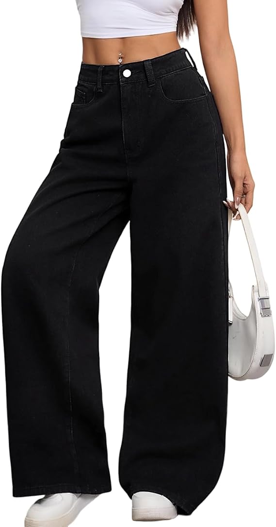 Baggy Jeans for Women Hip Hop Y2k Wide Leg Pants | Fashion, 2000s Jinco, Oversized, Skater Streetwear, Denim, Relaxed Loose Fit, Skateboard, Stylish, Casual