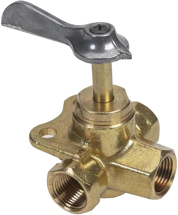 Moeller Marine Fuel Tank Three-Way Valve (3/8", Brass)