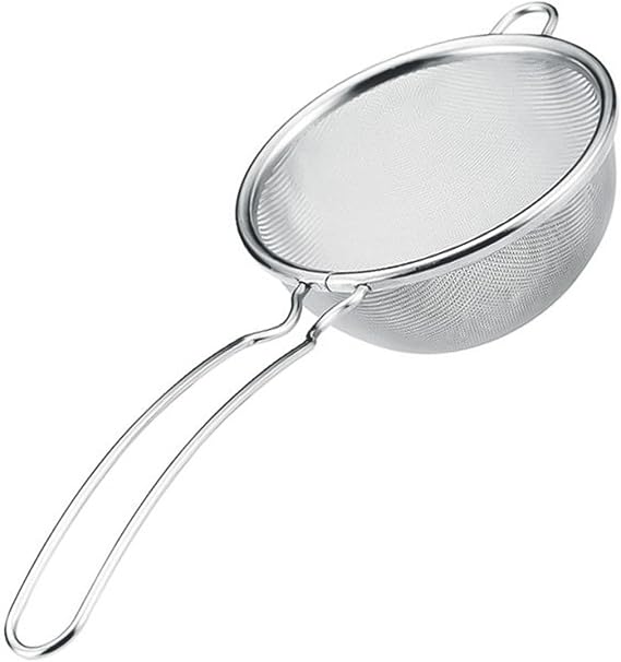 Japanese Fine Mesh Tea Strainer with Handle Stainless Steel Small Sifter For Drinks Cocktails Coffee and Matcha Made in Japan