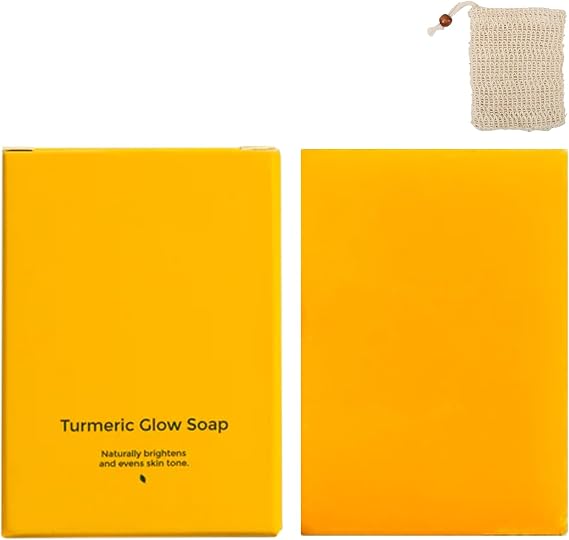 Turmeric Soap, Turmeric Glow Soap, Cleanse Skin, Moisturizing & Soothing Gentle Cleanser Soaps for All Skin Types (1Pcs)