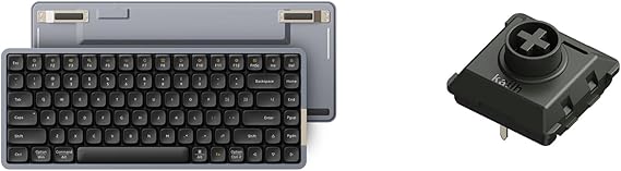 LOFREE Flow Low84 Low Profile Mechanical Keyboard, 75 Percent Rechargeable Wireless Keyboards with Bluetooth and Wired Connection, Black Phantom Tactile Switches and Ghost liear Switches