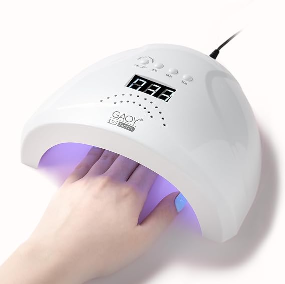 GAOY UV LED Nail Lamp, UV Light with LCD Display, Professional Nail Dryer with Automatic Sensor, 4 Timers and Sensitive Mode
