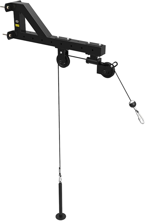 Wall Mounted Pulley Cable Machine Attachment System, Fitness Cable Pulley System Home Gym Equipment Workout Accessories for Lat Pull Downs, Tricep Extensions, Tricep Pull Downs,Rotating Pulley
