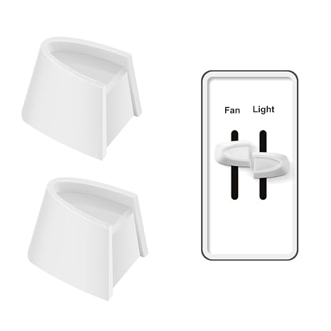2 Pcs Dimmer Switch Knobs Compatible with Lutron Skylark,White | Replacement Knob Compatible Replacement Set of Two Split for Compatible with Lutron Skylark Fan Speed & Light Control