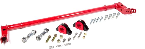 BMR SUSPENSION Sway Bar, Xtreme Anti-Roll, Rear, Steel, Red Powder Coat, Chevy Camaro 2010-15, Kit (XSB004R)