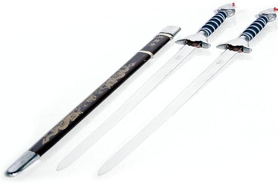 Tiger Claw Twin Straight Swords - Wushu Practice