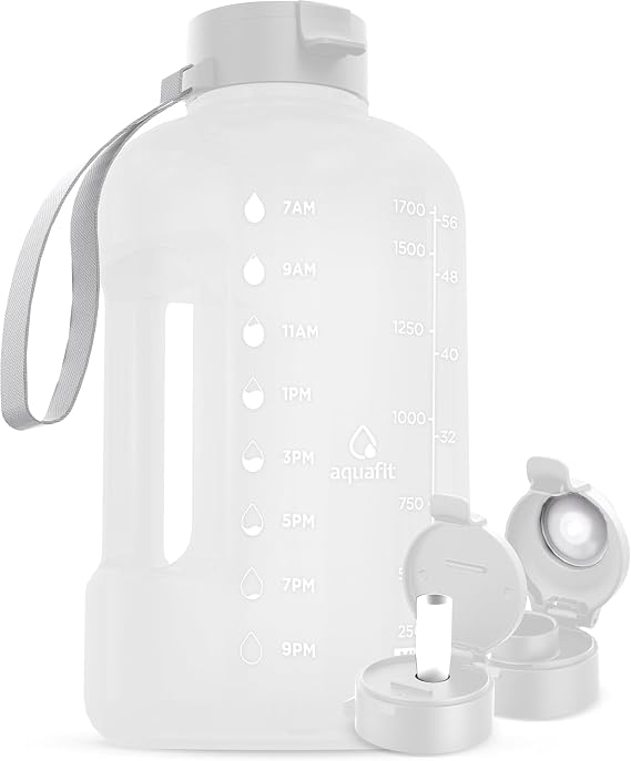 AQUAFIT Half Gallon Water Bottle with Time Marker