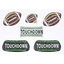 Anderson's Football and Touchdown Glitter EyeBlacks and Body Decals, 12 per Package, Tattoos, Cheek Cheers, Fan Gear, Sports Fan Gear,School Spirit, Football Cheerleader Accessories, Homecoming