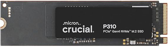 Crucial P310 500GB SSD M.2 2280 NVMe PCIe Gen4, Up to 6,600MB/s, Laptop &amp; Desktop (PC) Compatible, Internal Solid State Drive - CT500P310SSD801