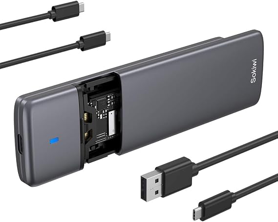 10Gbps M.2 NVMe SATA SSD Enclosure Adapter, Tool-Free Case
