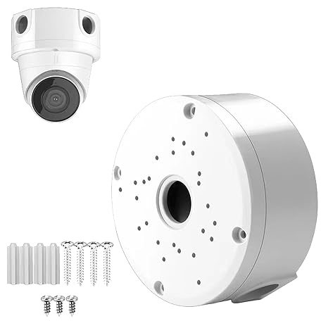 1 Pack Dome Camera Junction Box,Security Camera Bracket,CCTV IP Surveillance Cameras Holder, ABS Plastic Dome Camera Mount