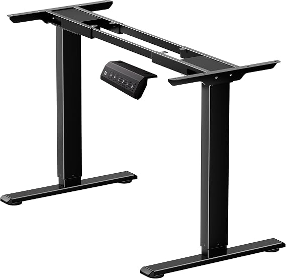 Dual Motor Electric Standing Desk Frame, Height Adjustable Desk Legs for Max 44" x 70.8" Desktop with 330 LBS Capacity, Ergonomic Sit Stand Up Desk Base for Home Office, Black (Frame Only)