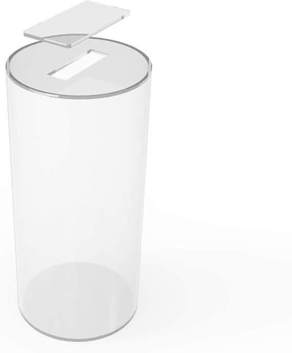 FixtureDisplays Eco-Container Acrylic Cylinder Fish Tank with Small Removable Lip 15703