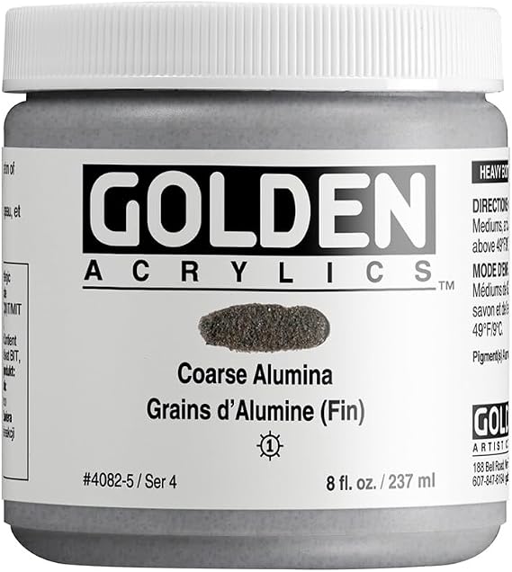 GOLDEN Heavy Body Acrylics, Coarse Alumina, 8 fl. oz. Jar, Professional Acrylic Paint