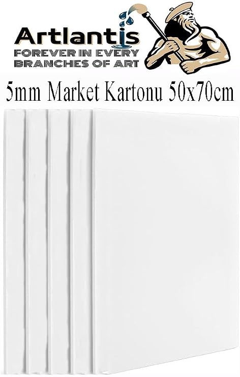 Maket Kartonu Beyaz Fotoblok 5 mm 50x70 cm 5 Adet Hobi Sanat Okul Köpüklü Straforlu Maket Kartonu